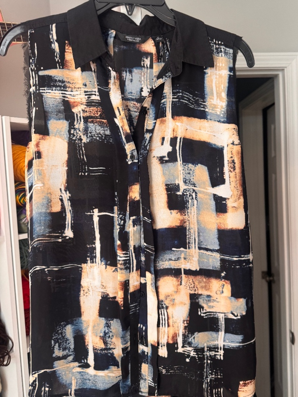 Simply Vera Vera Wang Abstract Print Sleeveless Blouse